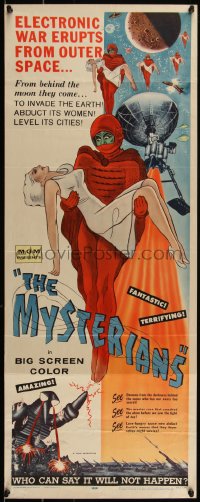 5g0104 MYSTERIANS insert 1959 Ishiro Honda, they're abducting Earth's women & leveling its cities!