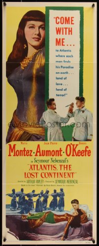 5g0128 SIREN OF ATLANTIS insert 1947 Atlantis the Lost Continent, c/u of sexiest Maria Montez!