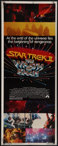 5g0135 STAR TREK II insert 1982 The Wrath of Khan, Leonard Nimoy, William Shatner, sci-fi sequel!