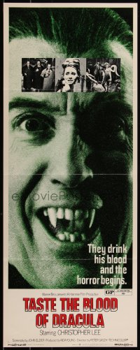 5g0142 TASTE THE BLOOD OF DRACULA insert 1970 Hammer, Christopher Lee, ultra rare never before sold!