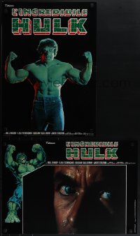 5g0321 INCREDIBLE HULK 10 Italian 18x26 pbustas 1980 Bill Bixby & Lou Ferrigno!