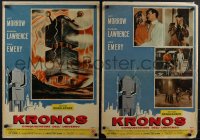 5g0339 KRONOS 2 Italian 20x28 pbustas 1957 horrifying world-destroying monster, ultra rare!