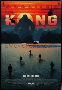 5g0860 KONG: SKULL ISLAND advance DS 1sh 2017 Samuel Jackson, Hiddleston, the huge ape and soldiers!