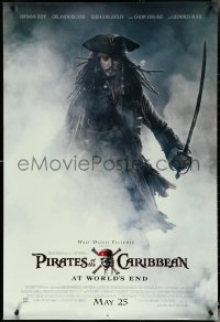 5g0933 PIRATES OF THE CARIBBEAN: AT WORLD'S END advance DS 1sh 2007 Depp as Captain Jack!