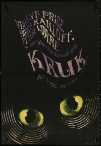 5g0590 RAVEN Polish 23x33 1966 completely different horror art by Jolanta Karczewska!