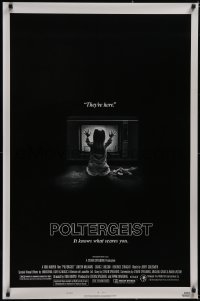 5g0938 POLTERGEIST style B 1sh 1982 Tobe Hooper & Steven Spielberg, the first real ghost story!