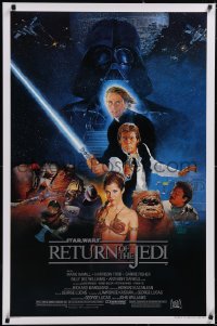 5g0950 RETURN OF THE JEDI style B studio style 1sh 1983 Star Wars Episode VI, Kazuhiko Sano artwork!