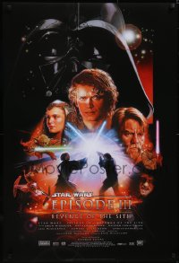 5g0958 REVENGE OF THE SITH style B DS 1sh 2005 Star Wars Episode III, cool art by Drew Struzan!