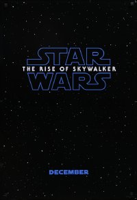 5g0960 RISE OF SKYWALKER teaser DS 1sh 2019 Star Wars, title over black & starry background!