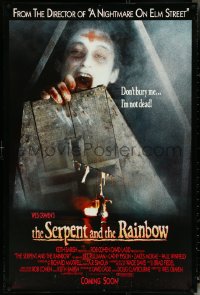 5g0975 SERPENT & THE RAINBOW advance 1sh 1988 directed by Wes Craven, don't bury me, I'm not dead!