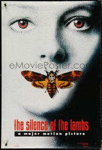 5g0984 SILENCE OF THE LAMBS style A teaser DS 1sh 1991 Jodie Foster with moth over mouth by Dawn Baillie!