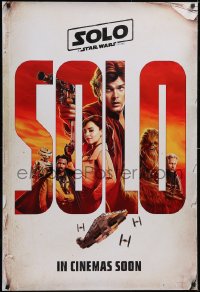 5g0999 SOLO int'l teaser DS 1sh 2018 A Star Wars Story, Howard, art of cast!