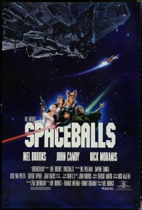 5g1000 SPACEBALLS PG-13 1sh 1987 Mel Brooks sci-fi Star Wars spoof, John Candy, Pullman!