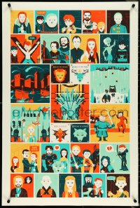 5g0527 GAME OF THRONES signed #25/50 24x36 art print 2013 by Dave Perillo, art of cast and scenes!