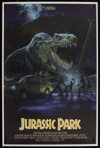 5g0540 JURASSIC PARK #170/375 24x36 art print 2015 Mondo, art by Stan & Vince!