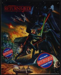 5g0370 RETURN OF THE JEDI 2-sided 18x22 special poster 1983 Keely art of Luke vs Vader, Hi-C promo!