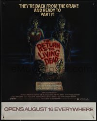 5g0371 RETURN OF THE LIVING DEAD 16x20 special poster 1985 punk rock zombies by tombstone ready to party!