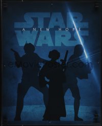 5g0504 STAR WARS #66/200 16x20 art print 2016 art by Jason Christman, Han, Luke & Leia silhouettes!