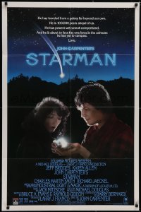 5g0626 STARMAN 27x41 video poster 1985 John Carpenter, close-up of alien Jeff Bridges & Karen Allen!