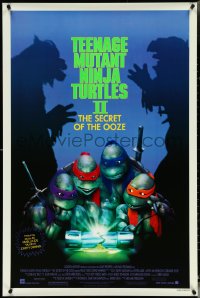 5g1042 TEENAGE MUTANT NINJA TURTLES II DS 1sh 1991 Secret of the Ooze, design with blank borders!