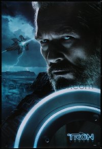 5g1062 TRON LEGACY teaser DS 1sh 2010 Walt Disney, huge close up image of Jeff Bridges!