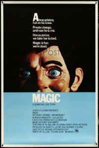 5h0238 MAGIC 40x60 1978 Attenborough, ventriloquist Anthony Hopkins, creepy dummy image!