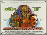 5h0300 CRIMSON CULT British quad 1968 Boris Karloff, Christopher Lee, different horror montage!