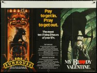 5h0311 FUNHOUSE/MY BLOODY VALENTINE British quad 1981 Graham Humphreys art for horror double-bill!