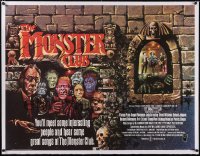 5h0393 MONSTER CLUB linen British quad 1980 Vincent Price, Roy Ward Baker, artwork of wacky monsters!