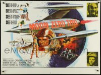 5h0325 MOON ZERO TWO British quad 1969 Hammer, Chantrell art of astronauts, ultra rare!