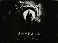 5h0341 SKYFALL teaser DS British quad 2012 cool image of Daniel Craig as James Bond in gun barrel!