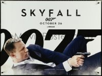 5h0340 SKYFALL IMAX teaser DS British quad 2012 Daniel Craig as Bond on back shooting gun!