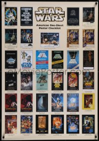 5h0255 STAR WARS CHECKLIST 28x39 German commercial poster 1997 great images of most posters!