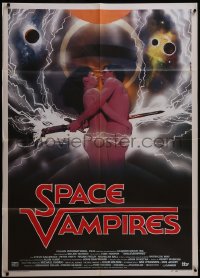 5h0165 LIFEFORCE Italian 1p 1985 Space Vampires, Sandro Symeoni, different image of naked couple!