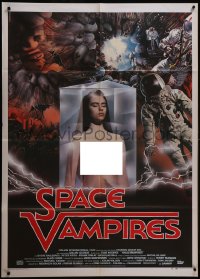 5h0166 LIFEFORCE Italian 1p 1985 Space Vampires, Symeoni, different image of topless Mathilda May!