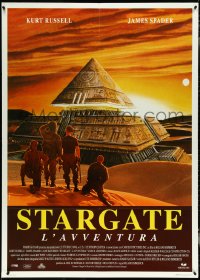 5h0176 STARGATE Italian 1p 1995 Kurt Russell, James Spader, different pyramid art by Paolo Sestito!