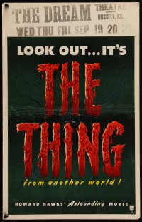 5h0092 THING WC 1951 Howard Hawks astounding classic horror from another world, rare!