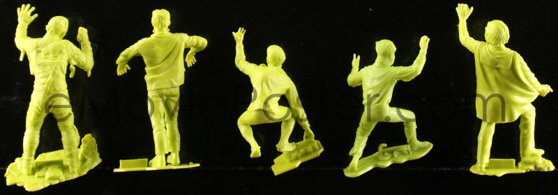 5h0037 UNIVERSAL STUDIOS MONSTERS 15 bootleg Marx toy figuress 1980s  Frankenstein, Mummy & more!