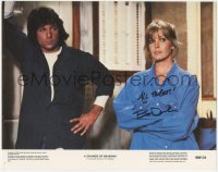 5j0061 CHANGE OF SEASONS signed color 11x14 still #7 1980 by Bo Derek, who's c/u with Michael Brandon