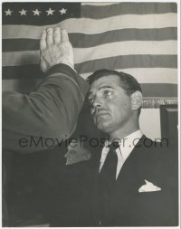 5j0692 CLARK GABLE deluxe 10.75x13.5 still 1942 sworn in to the Army Air Corps by Mark Kauffman!