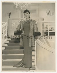 5j0694 DANGEROUS TO KNOW candid 10.25x13 still 1938 pretty Anna May Wong modeling Edith Head gown!