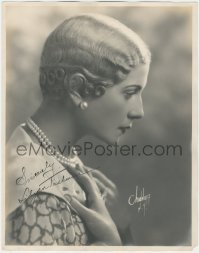 5j0072 LILYAN TASHMAN signed deluxe 11x14 still 1920s great profile portrait by Irving Chidnoff!