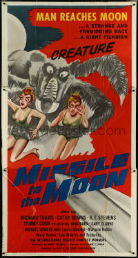 5j0648 MISSILE TO THE MOON 3sh 1959 giant fiendish creature, a strange and forbidding race, rare!