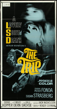 5j0670 TRIP 3sh 1967 AIP, written by Jack Nicholson, LSD, wild sexy psychedelic drug image!