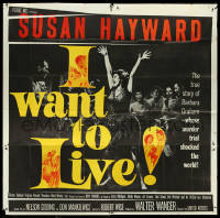 5j0537 I WANT TO LIVE 6sh 1958 Susan Hayward as Barbara Graham, a party girl convicted of murder!