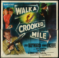 5j0540 WALK A CROOKED MILE 6sh 1948 Louis Hayward, Dennis O'Keefe, Louise Albritton, ultra rare!