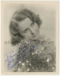 5j0147 BARBARA STANWYCK signed 8x10.25 still 1930s glamorous portrait with sparkling sequins!