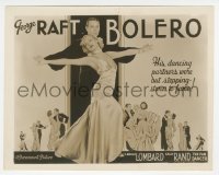 5j1732 BOLERO 8x10.25 still 1934 wonderful title card-like image of Carole Lombard & George Raft!