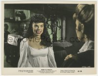 5j1735 BRIDES OF DRACULA color 8x10 still 1960 Hammer, vampire Andree Melly showing her fangs!