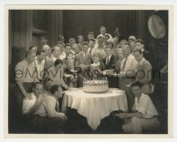 5j1770 HER WEDDING NIGHT candid 8x10.25 still 1930 Clara Bow, Forbes, cast & crew celebrate birthday!